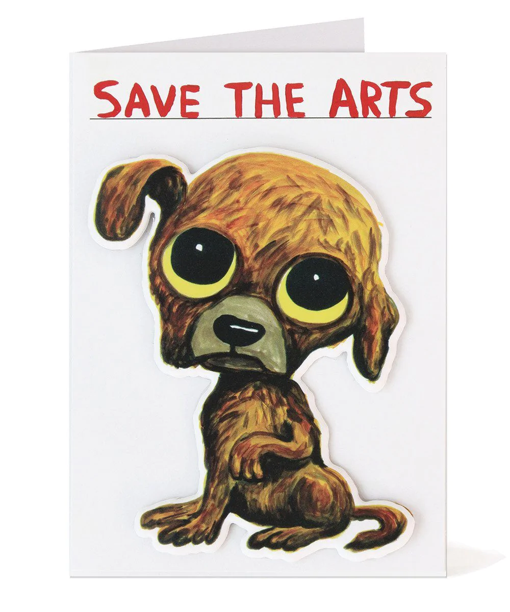 Save The Arts Puffy Sticker Card x David Shrigley