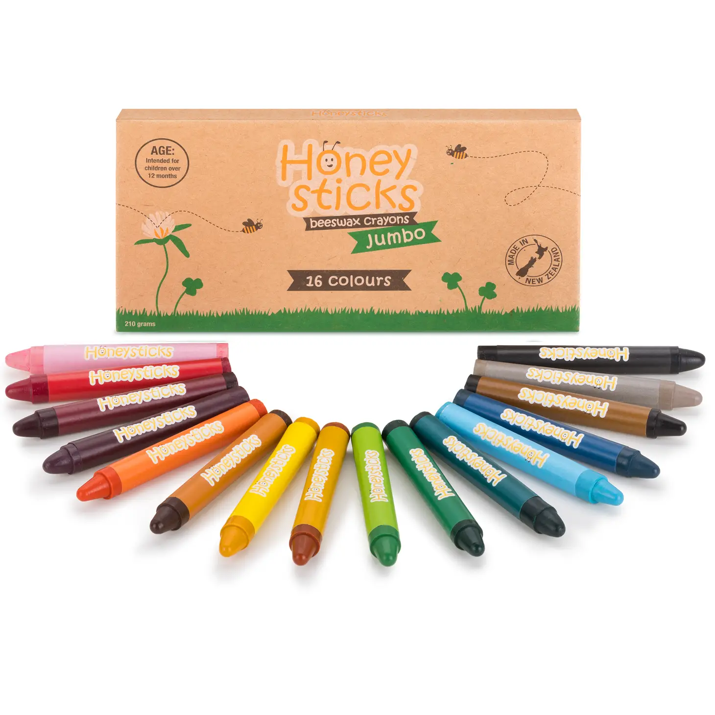 Honeysticks Jumbo Crayons 16 Pack