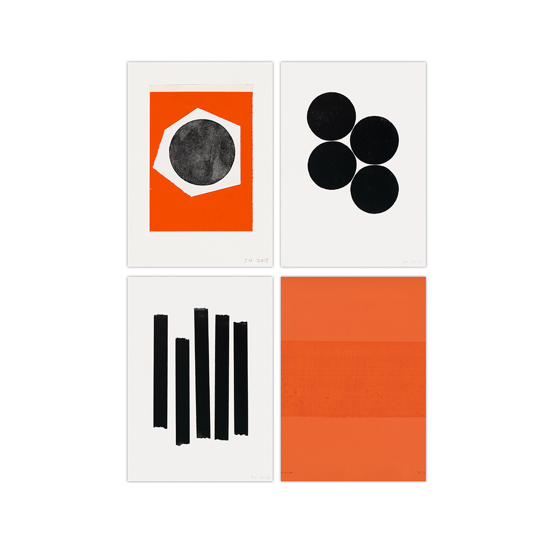 Postcard set of 4 (Red & Black)  x John Nixon