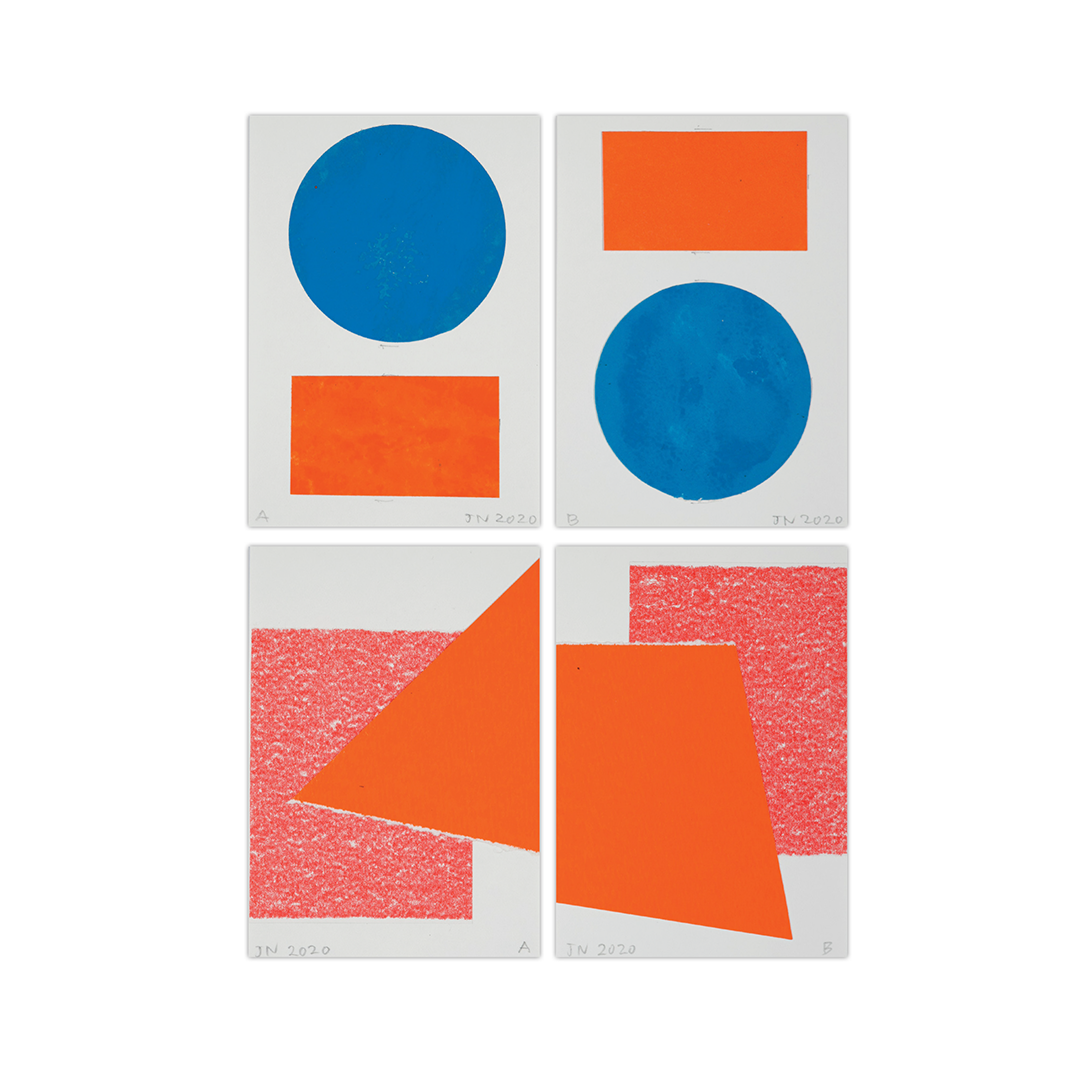 Postcard set of 4 (Red & Blue)  x John Nixon