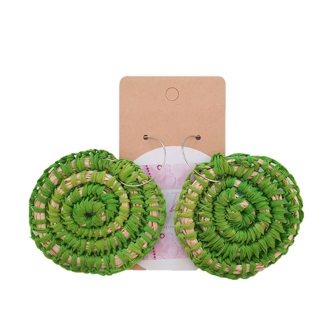 Weaved Earrings green x Alisha F