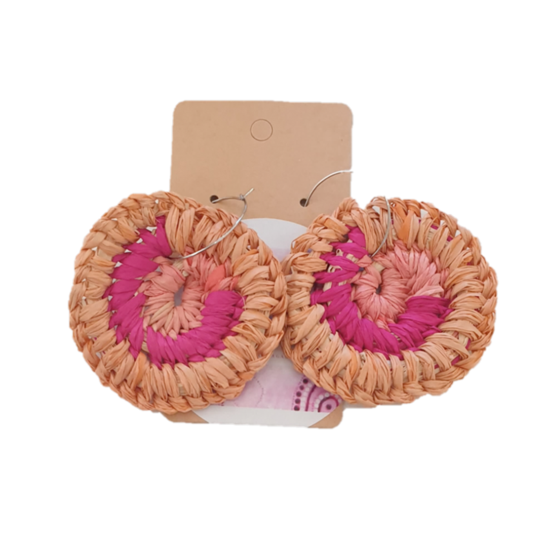 Weaved Earrings pink x Alisha F