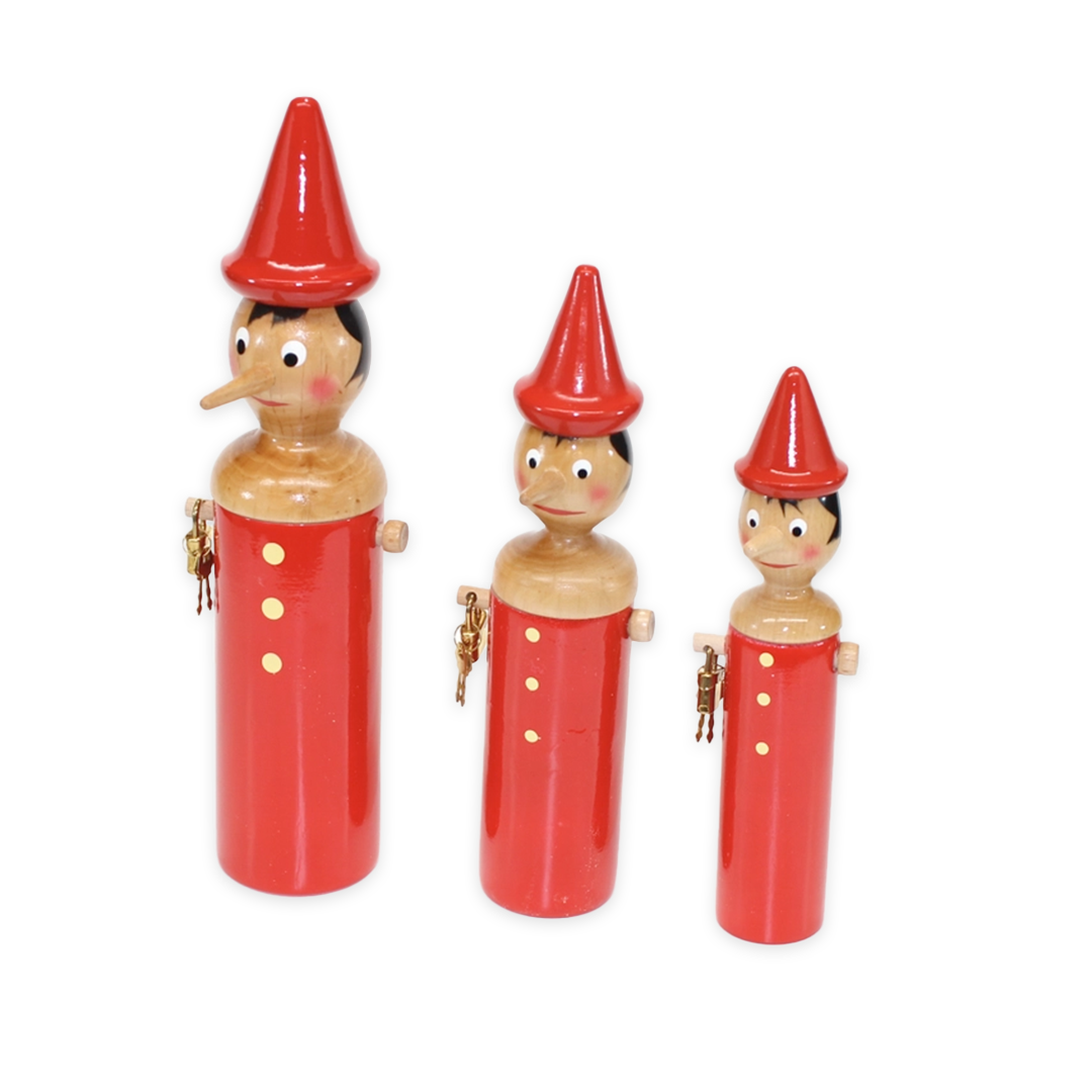 Wooden Pinocchio Coin Bank (Medium)