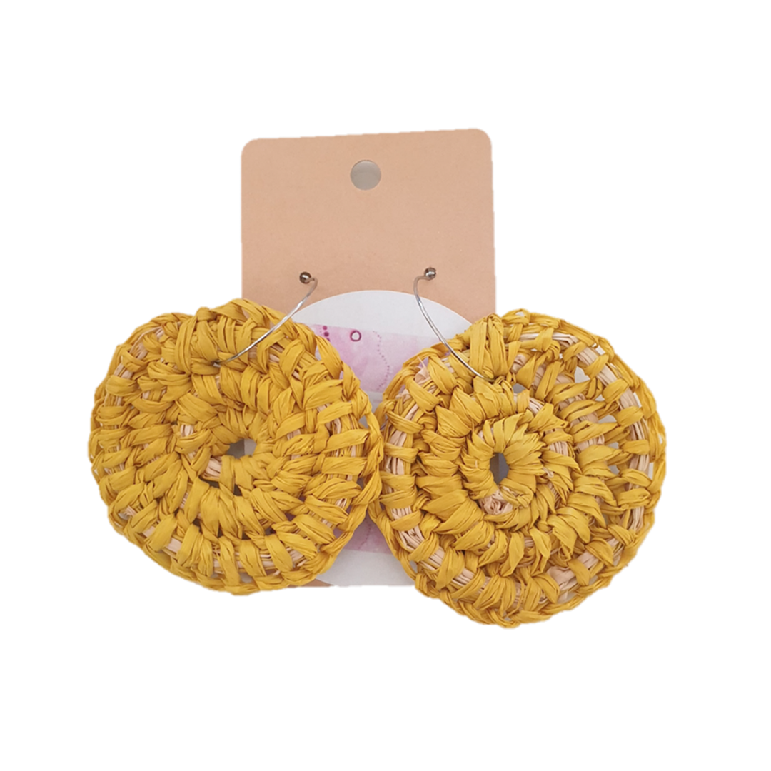 Weaved Earrings yellow x Alisha F