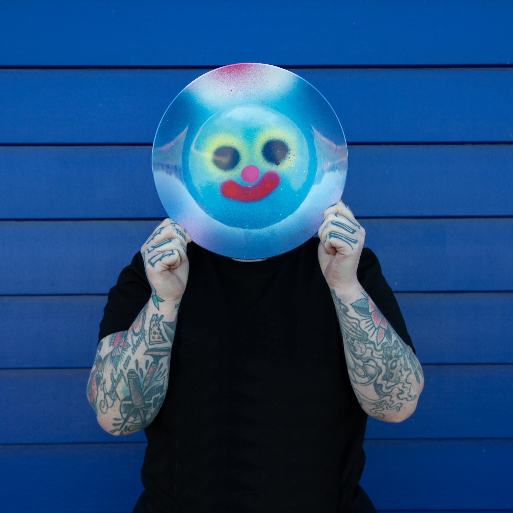 Blue Melamine Plate x Jon Burgerman