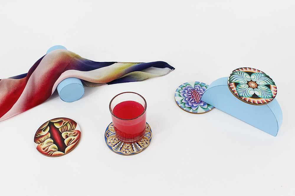 The Dinner Party Coaster Set x Judy Chicago