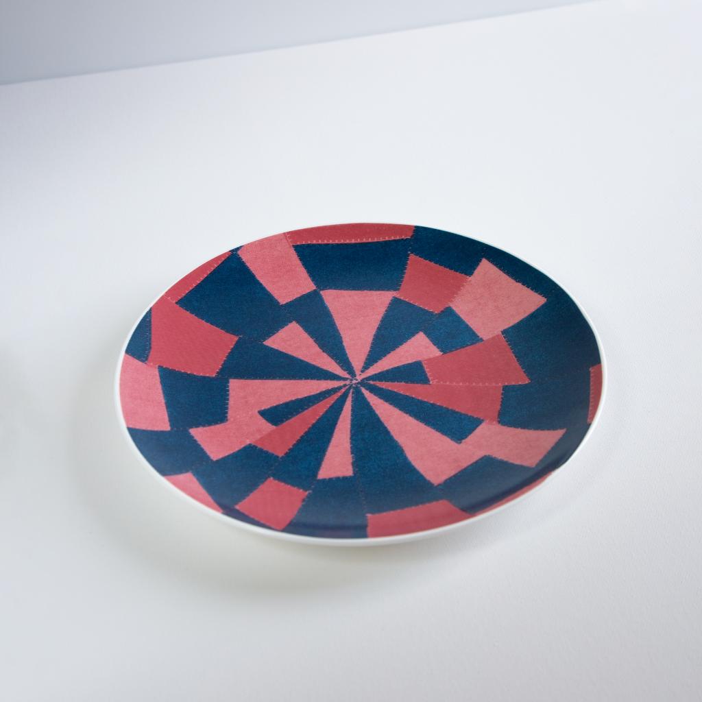 Fine Bone China Plates: Pink and Blue x Louise Bourgeois