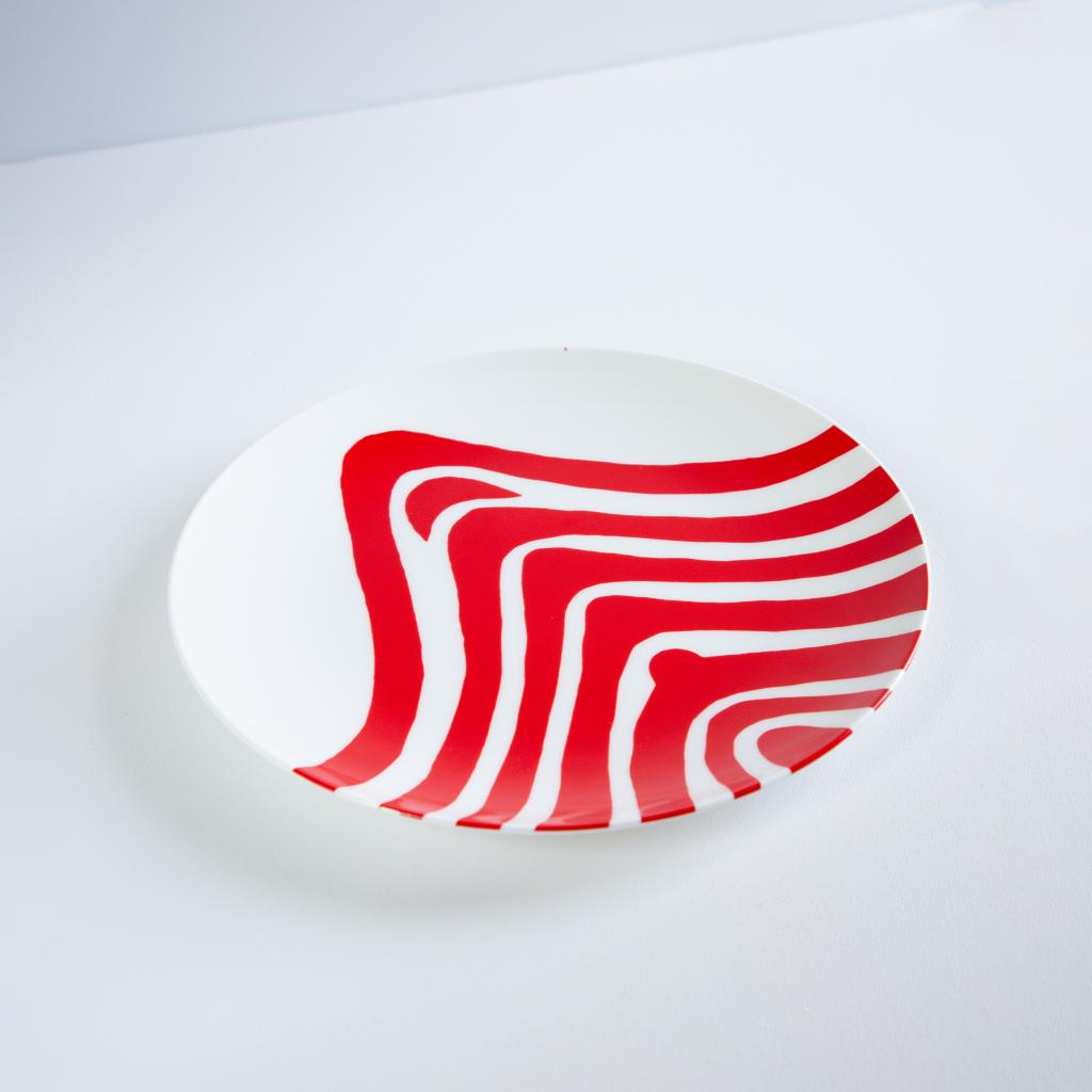 Fine Bone China Plate: Red Curve x Louise Bourgeois