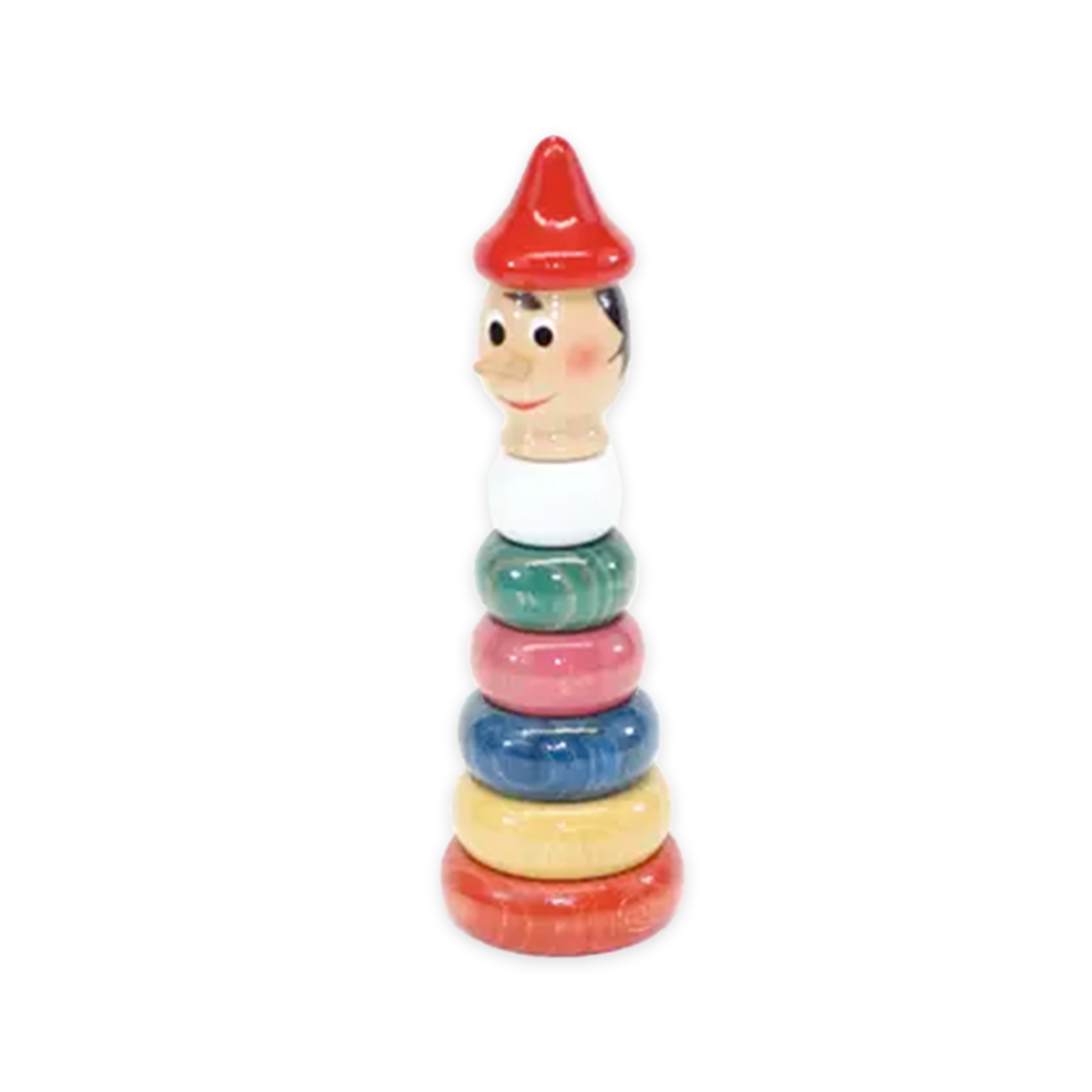 Wooden Pinocchio Pyramid Toy