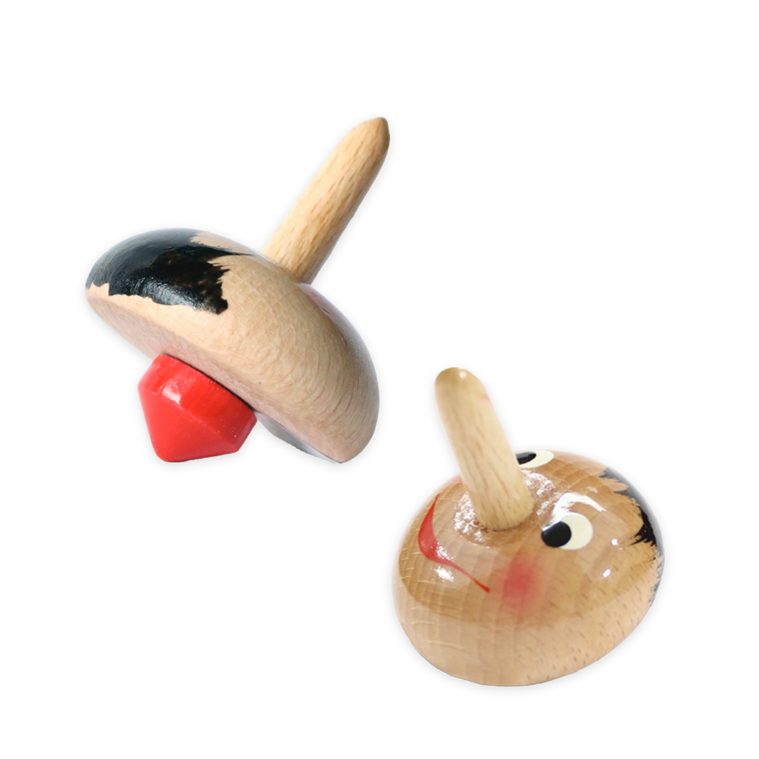 Wooden Pinocchio Spinning Top