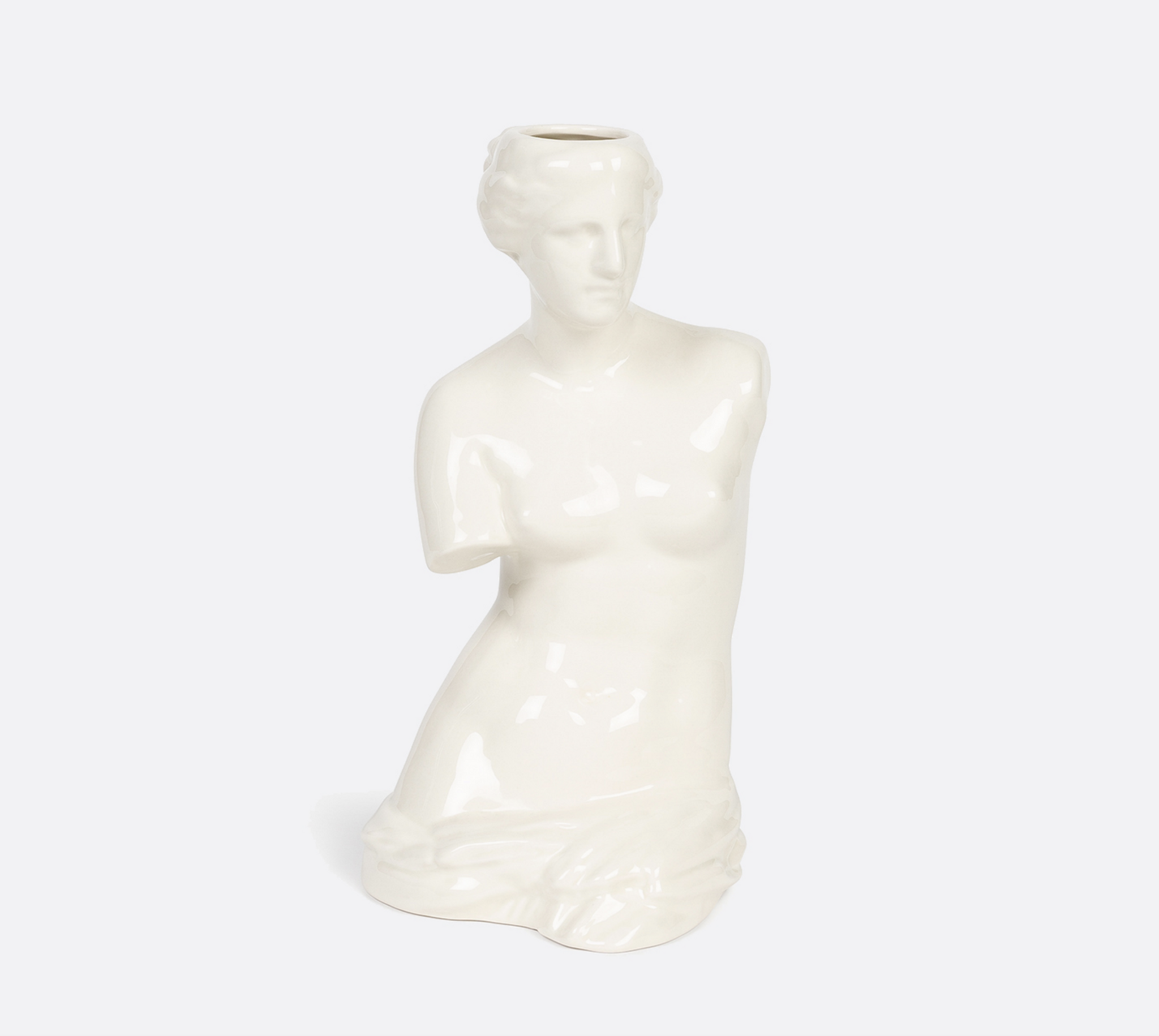 White Venus Flower Vase x Doiy