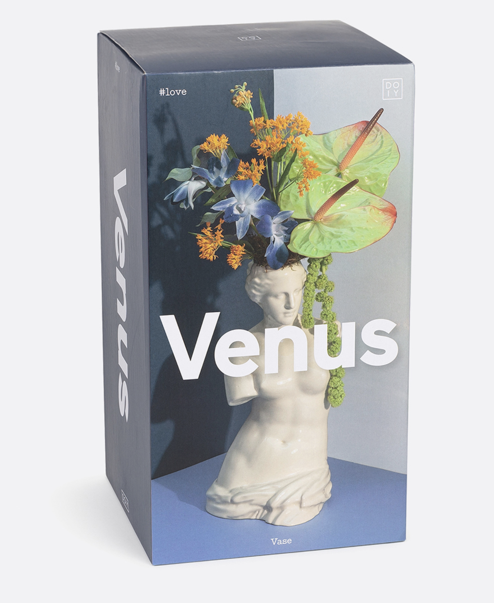White Venus Flower Vase x Doiy