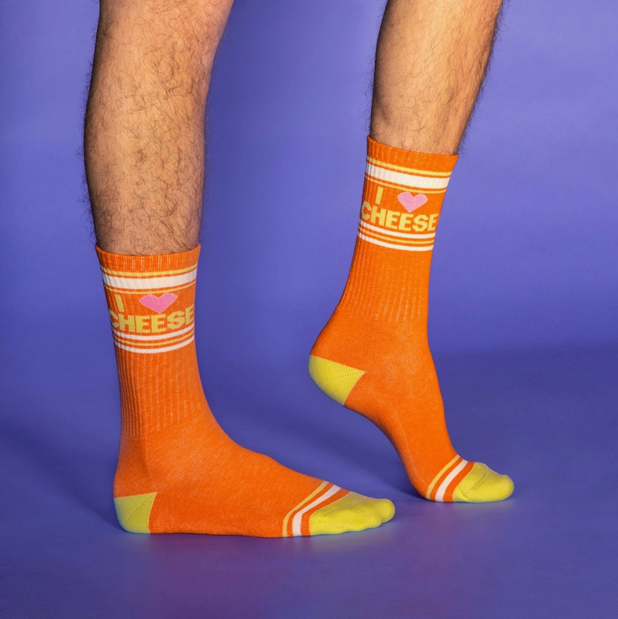 I Love Cheese Gym Socks x Gumball Poodle