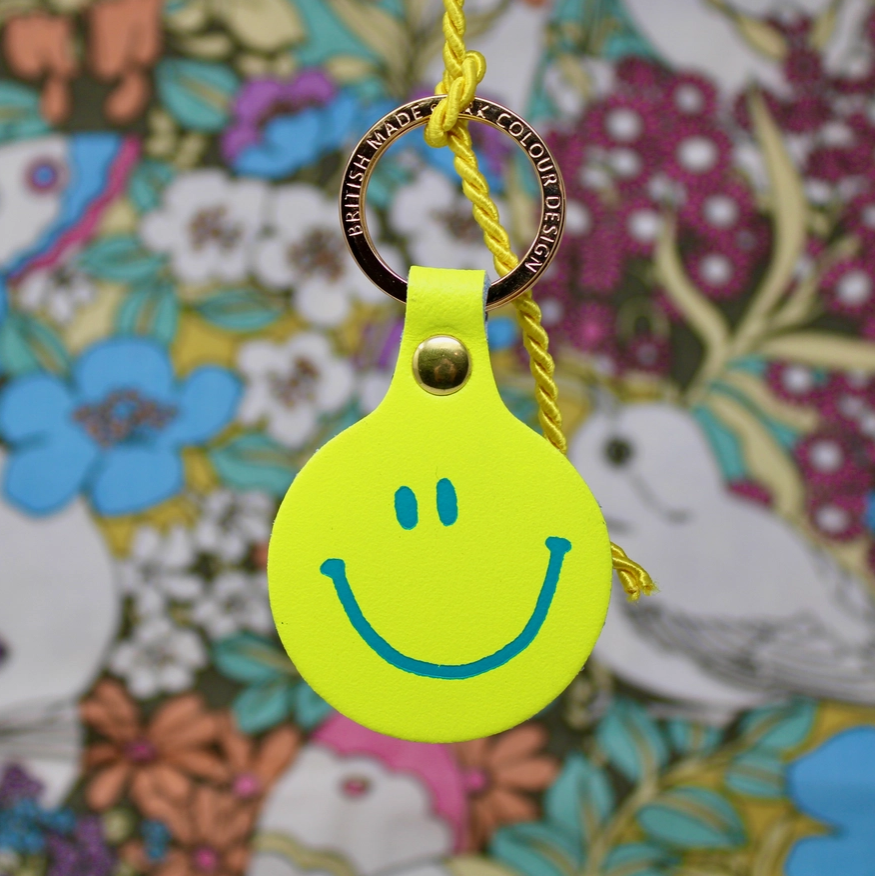 Neon Yellow Feeling Lush Smilie Face Key Fob x Ark