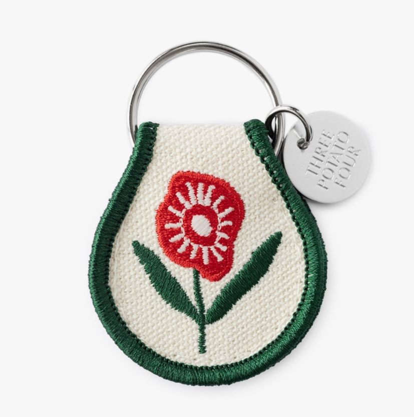 Patch Keychain - Poppy Flower