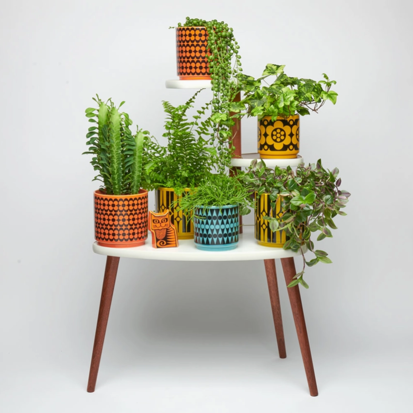 Hornsea Medium Planty - Plant Pot Geo Chartreuse x Magpie