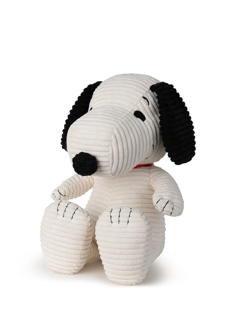 Snoopy Sitting Corduroy -Cream