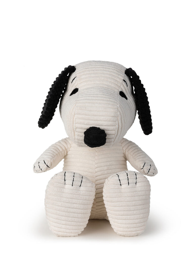 Snoopy Sitting Corduroy -Cream