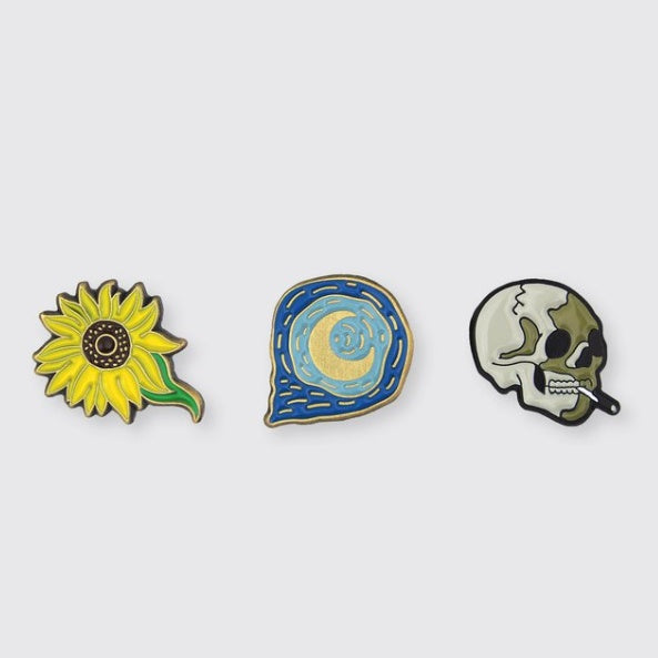 Vincent Van Gogh  Enamel Pin - Set of 3 - Pin Museum