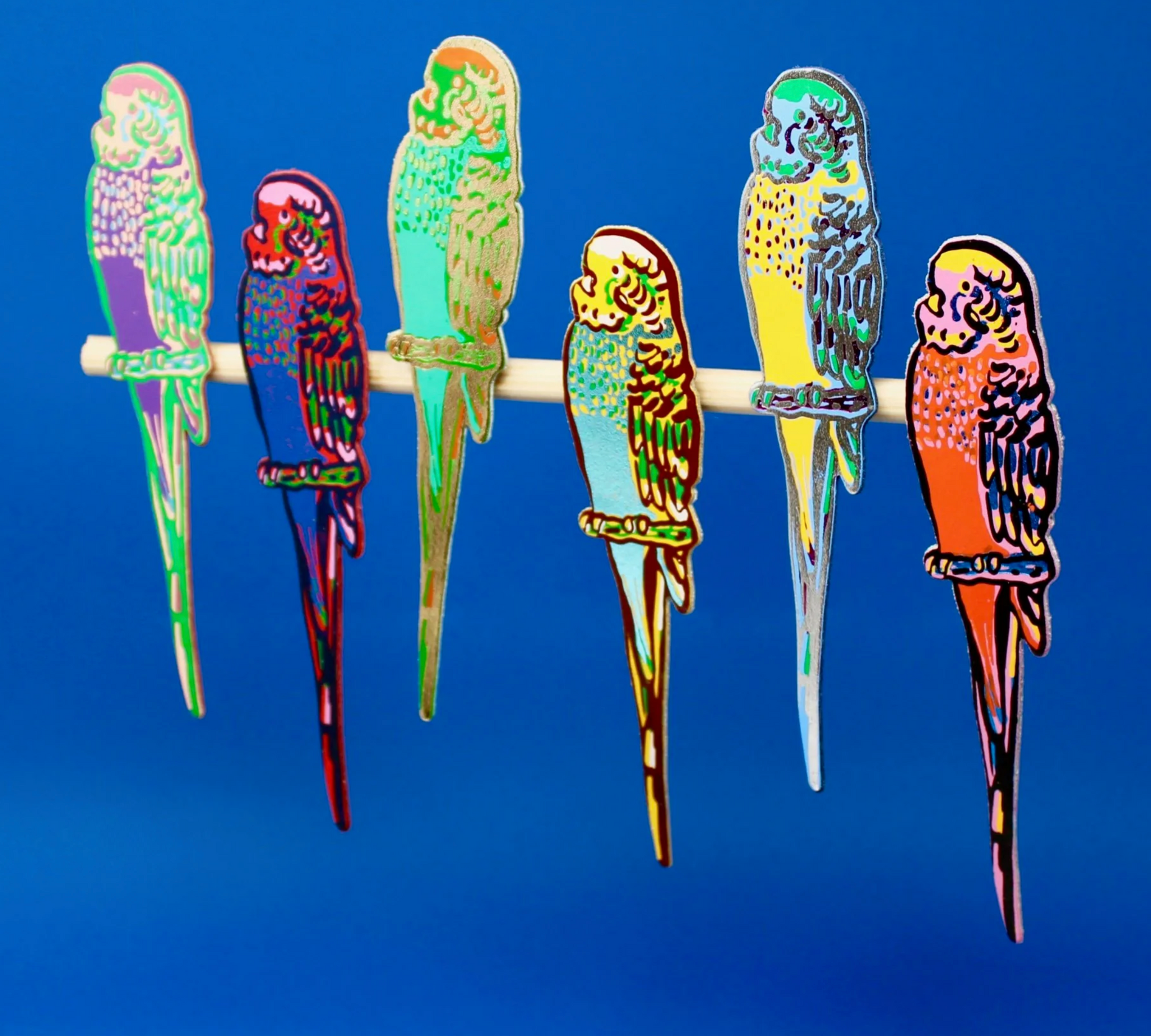 Budgie Bookmarks x Ark (Red/Blue)