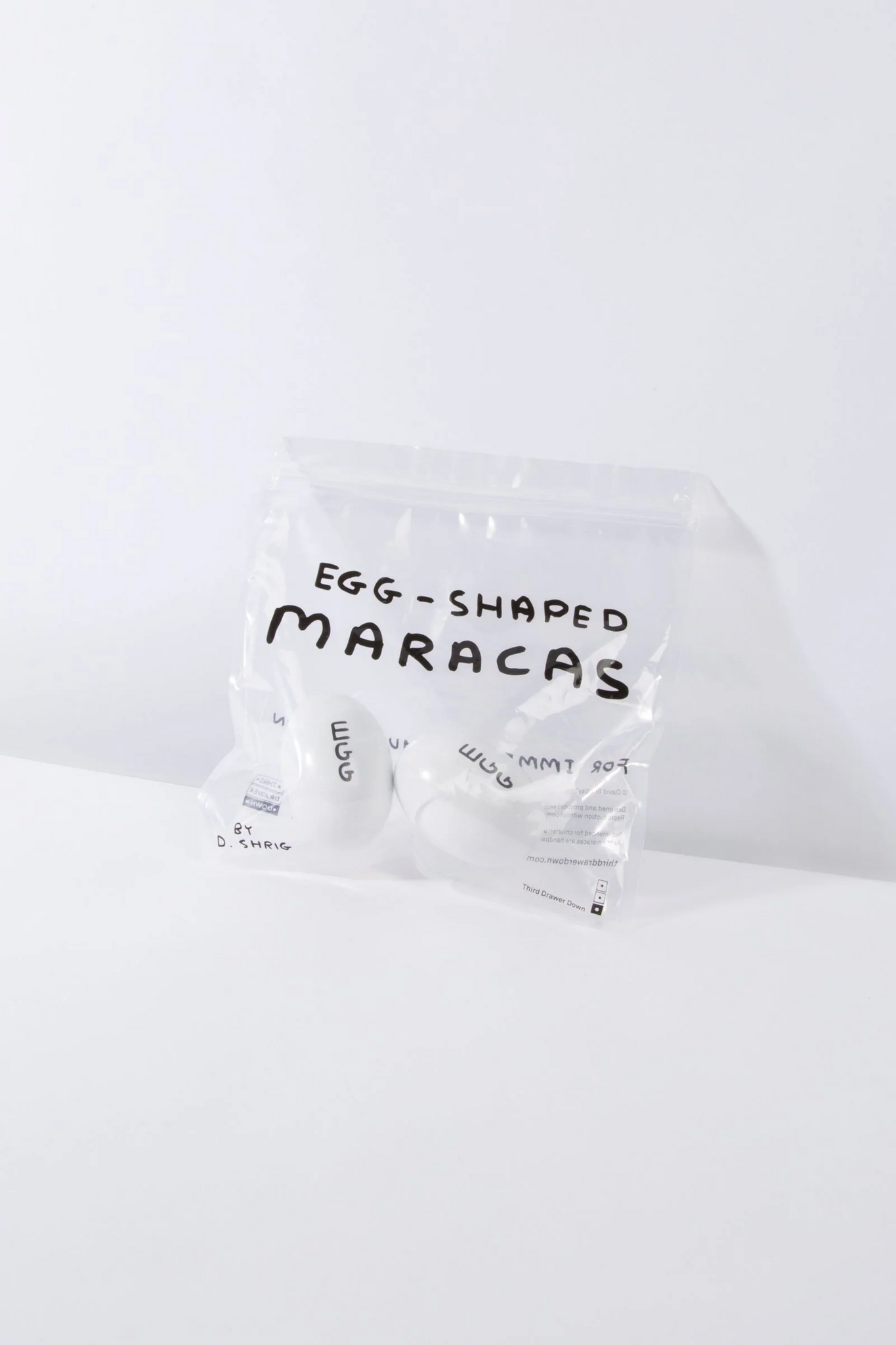Egg-Shaped Maracas x David Shrigley