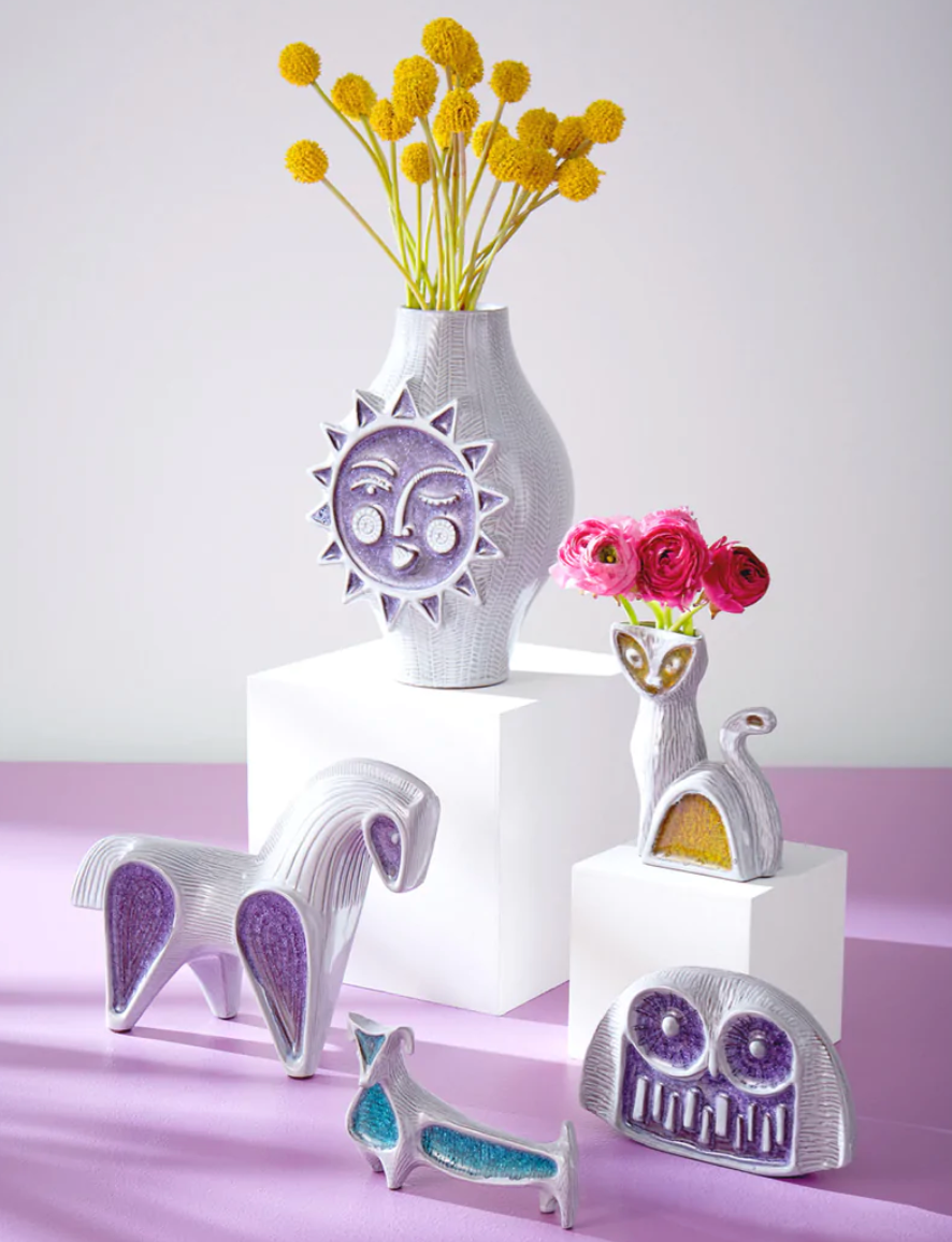 Jonathan Adler - Glass Menagerie- Soleil Vase-Lavender
