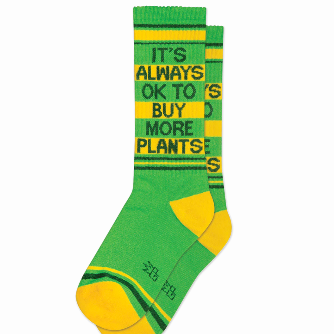 It's Always OK to Buy More Plants Gym Socks x Gumball Poodle