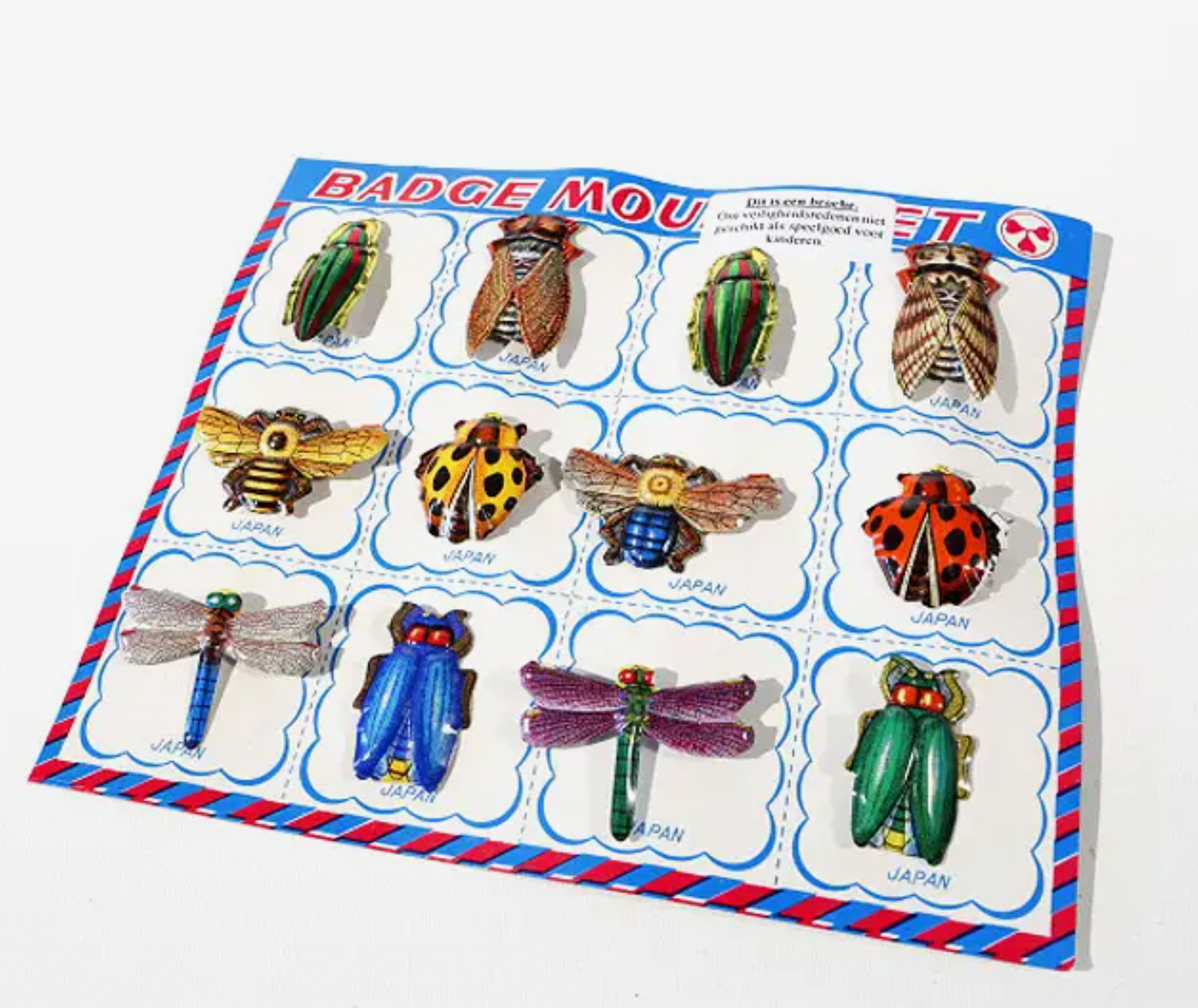 Nostalgic Japanese Insect Pin Badges