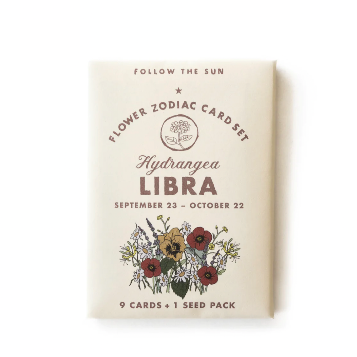 Flower Zodiac Sticker Card Set + Seeds (Libra)