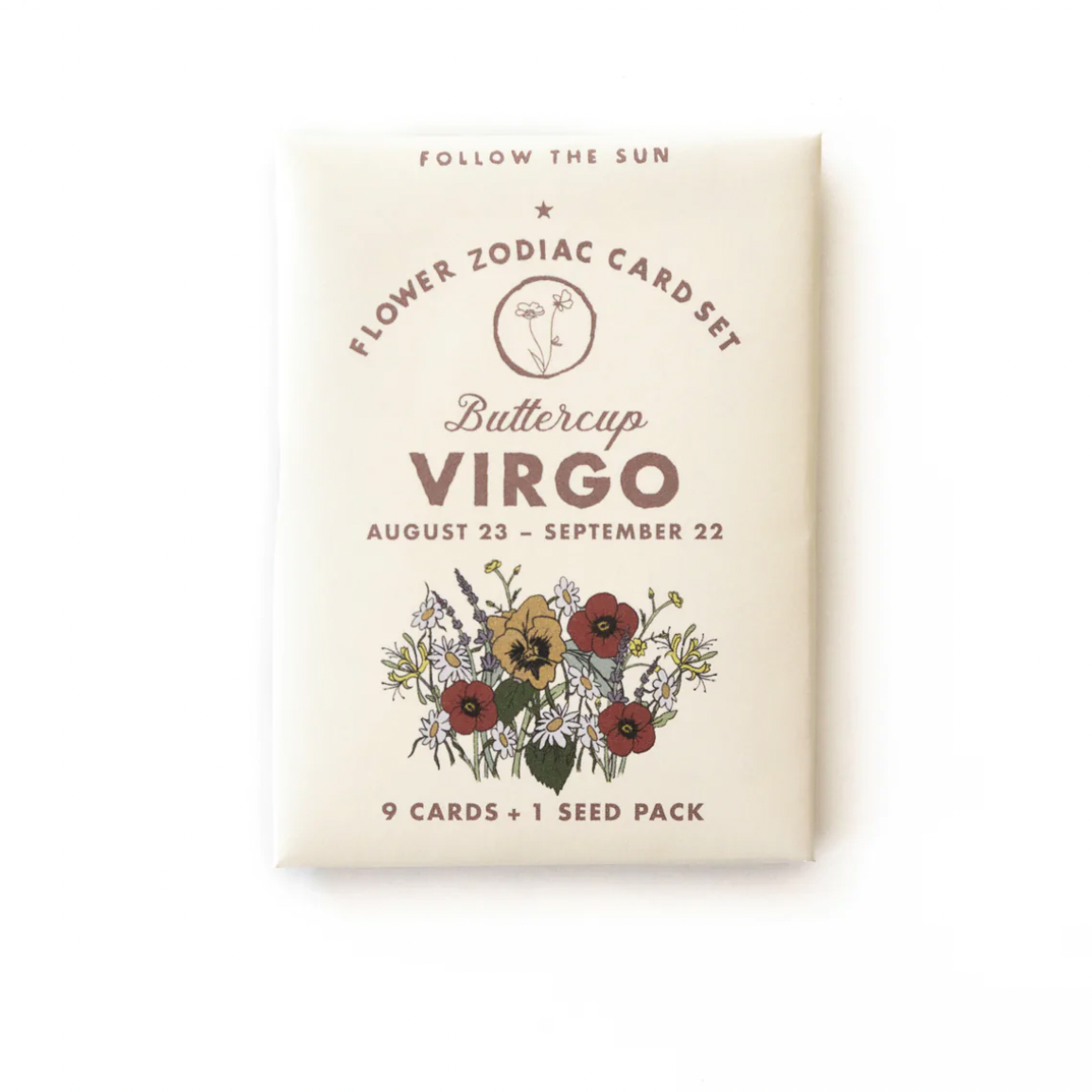Flower Zodiac Sticker Card Set + Seeds (Virgo)