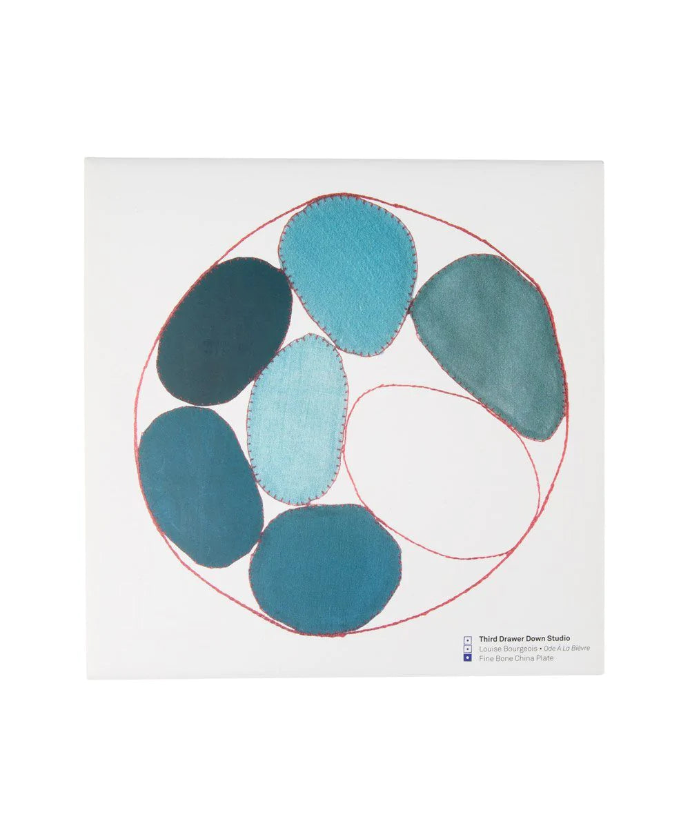 Fine Bone China Plate: Blue Circles x Louise Bourgeois